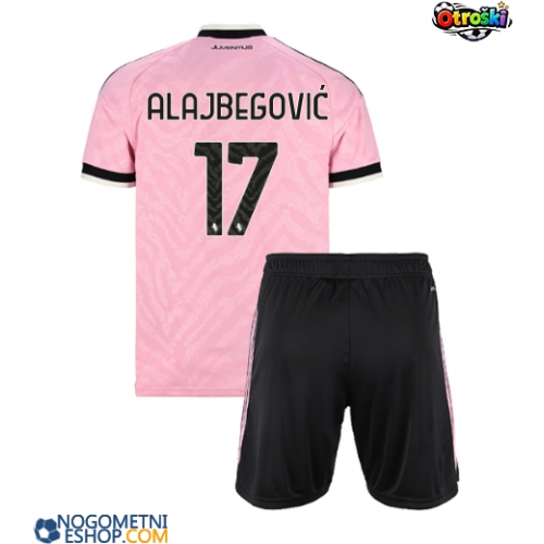 Otroški Nogometni dresi Juventus Kerim Alajbegovic #17 Gostujoči 2026-27 Kratek Rokav (+ Kratke hlače)